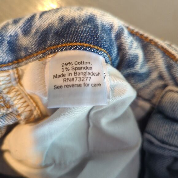 SO Highest Rise Baggy Dad Jeans Womens 3 26 Blue Denim Distressesd Ripped - Picture 6 of 7